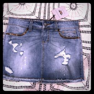Harley Davidson denim skirt sm. 6 brand new w tags